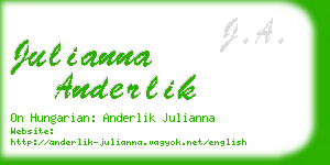 julianna anderlik business card